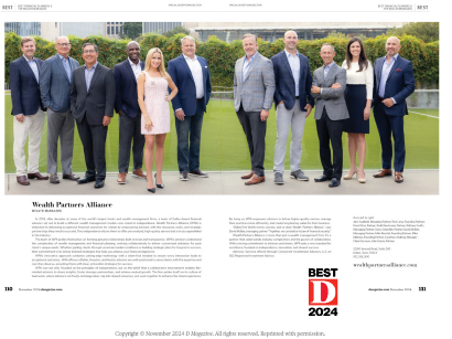 Wealth Partners Alliance Named a 2024 Top Wealth Manager by D Magazine